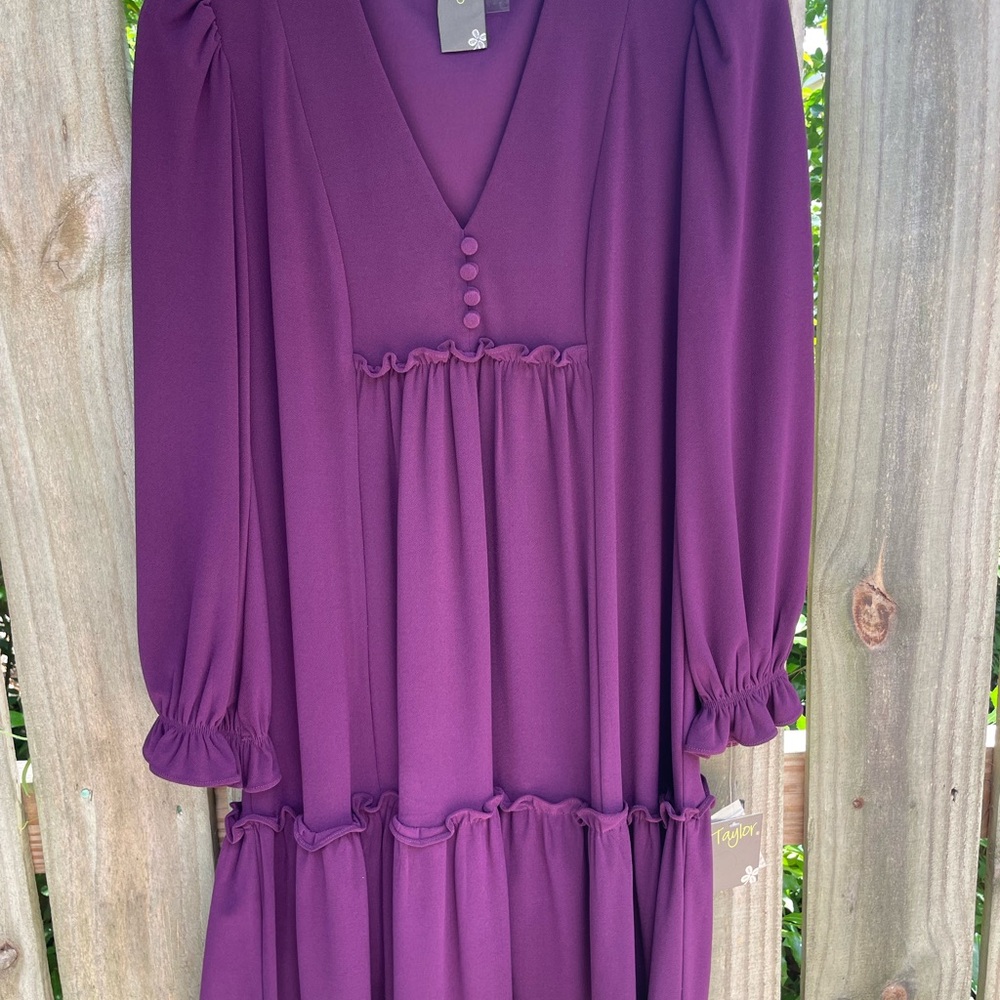 Deep Purple Ruffled Dress - Picture 5 of 12